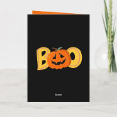 ヘイブカワイカボチャタイポグラフィスケッチアート カード (裏面)