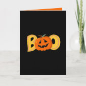 ヘイブカワイカボチャタイポグラフィスケッチアート カード (正面)