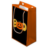 ヘイブカワイカボチャタイポグラフィスケッチアート スモールペーパーバッグ (正面アングル)