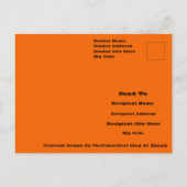 ヘイブカワイカボチャタイポグラフィスケッチアート ポストカード (裏面)