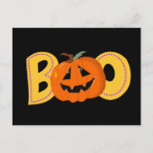 ヘイブカワイカボチャタイポグラフィスケッチアート ポストカード (正面)