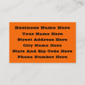 ヘイブカワイカボチャタイポグラフィスケッチアート 名刺 (裏面)