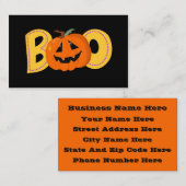 ヘイブカワイカボチャタイポグラフィスケッチアート 名刺 (正面/裏面)