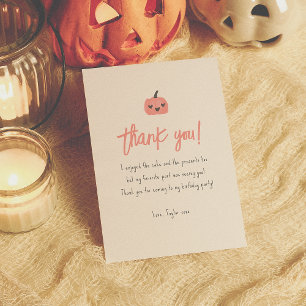 ヘイブハロウィンモダンガール誕生日ありがとう サンキューカード