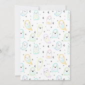 ヘイブハロウィーンパステル幽霊誕生日招待状 招待状 (裏面)