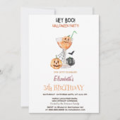 ヘイブパンプキンカクテルハロウィン誕生日 招待状 (正面)