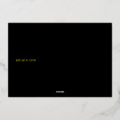 ヘイブブラックハロウィーン金ゴールドレタリングベビー写真 箔シーズンカード (裏面)