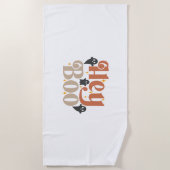 ヘイブボホハロウィンヘイブー幽霊 ビーチタオル (正面)