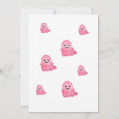 ヘイブーおもしろいかわいい最初の誕生日パーティー招待状 招待状 (裏面)