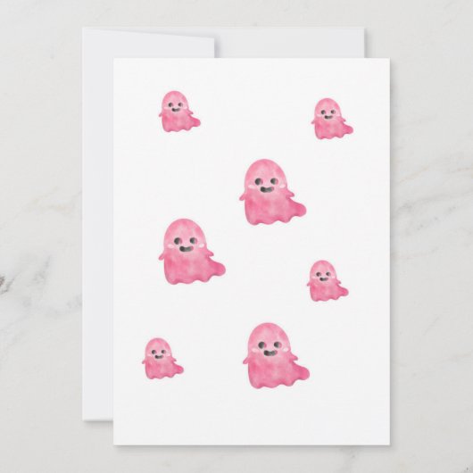 ヘイブーおもしろいかわいい最初の誕生日パーティー招待状 招待状 (裏面)