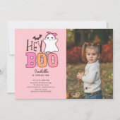 ヘイブー幽霊フォト誕生日 招待状 (正面)