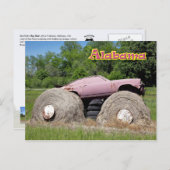 ヘイベールアート – ピンクのモンスタートラック ポストカード (正面/裏面)