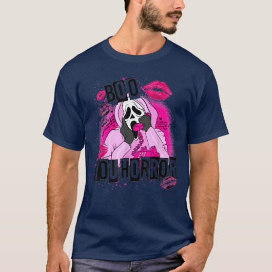 ヘイボーあなたホラー怖いホラー映画ハロウィン男性 Tシャツ (正面)