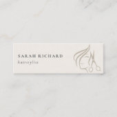 ヘイミニマルスエレガントタイリストアイボリー スキニー名刺 (正面)