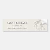 ヘイミニマルスエレガントタイリストアイボリー バンパーステッカー (正面)