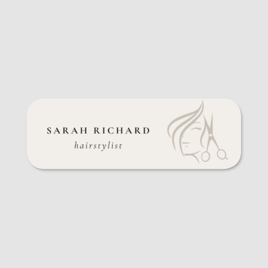 ヘイミニマルスエレガントタイリストアイボリー 名札 (正面)