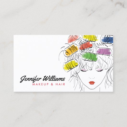 ヘイモダンス図解入りの、写真付きのスタイリスト化粧美しいサロン 名刺 (正面)