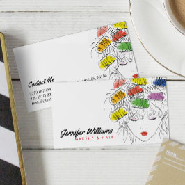 ヘイモダンス図解入りの、写真付きのスタイリスト化粧美しいサロン 名刺