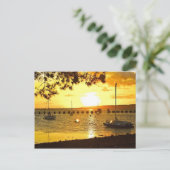 ヘイリング島の夕日 ポストカード (スタンド正面)