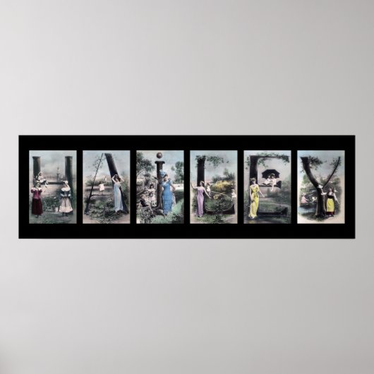 ヘイリーアルファベットレター名アート ポスター (正面)