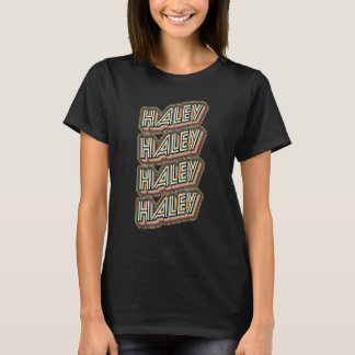 ヘイリーグルービースタイルレトロデザイン私の名前はヘイリー Tシャツ
