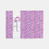 ヘイリーパーソナライズされたGの名前は子供の毛布を意味する フリースブランケット (正面(横))