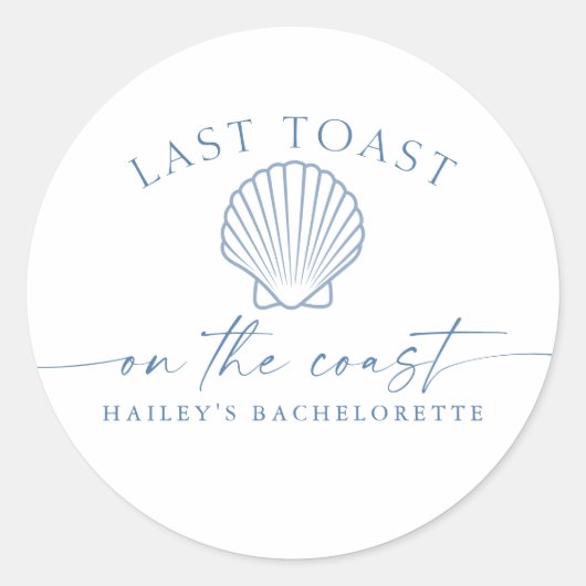 ヘイリー最後のトーストの海岸バチェロレッテ ラウンドシール (正面)
