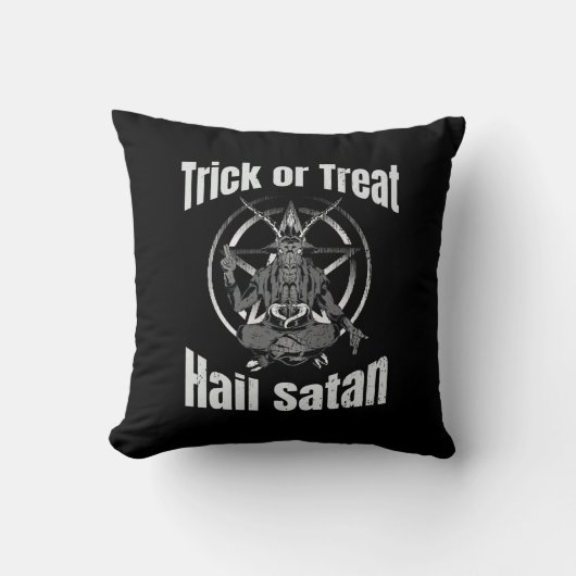 ヘイルサタンペンタグラムヤギのハロウィーン クッション (正面)