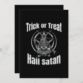 ヘイルサタンペンタグラムヤギのハロウィーン セーブザデート (正面/裏面)