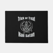 ヘイルサタンペンタグラムヤギのハロウィーン ドアマット (正面)
