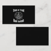 ヘイルサタンペンタグラムヤギのハロウィーン 名刺 (正面/裏面)