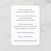 ヘイルホーリークイーンロザリオ祈りの言葉カード 名刺 (裏面)