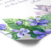 ヘイルメアリーカトリック祈りの言葉クリスチャン ポスター (角)