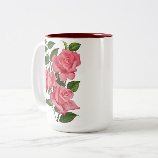 ヘイルメアリーバラ祈りの言葉マグ ツートーンマグカップ (正面左)