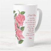 ヘイルメアリーバラ祈りの言葉ラテマグ カフェラテマグ (右アングル)