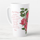 ヘイルメアリーバラ祈りの言葉ラテマグ カフェラテマグ (左アングル)