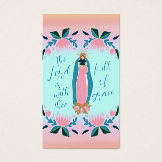 ヘイルメアリー祈りの言葉カソリックキッズホーリーカード (正面)