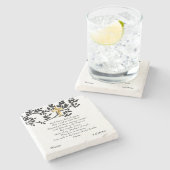 ヘイルメアリー祈りの言葉カトリックパーソナライズされたギフト ストーンコースター (横)