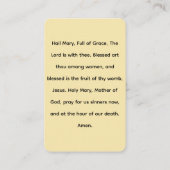 ヘイルメアリー祈りの言葉カード 名刺 (裏面)