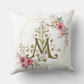 ヘイルメアリー祈りの言葉宗教的アヴェマリアラテン クッション (裏面)