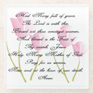 ヘイルメアリー祈りの言葉 ガラスコースター