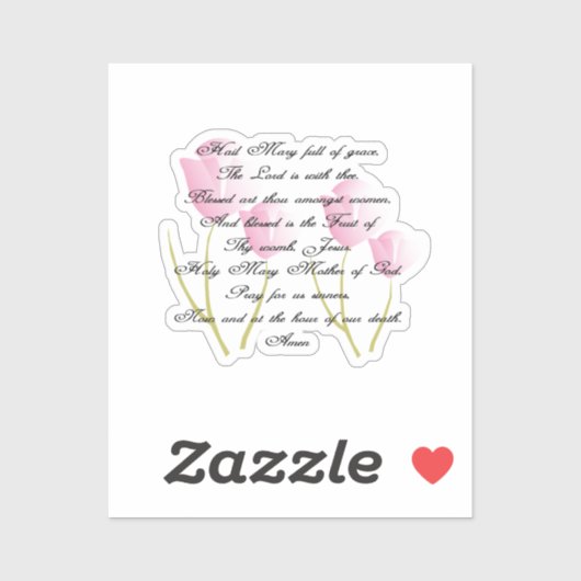 ヘイルメアリー祈りの言葉 シール (シート)