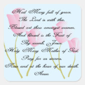 ヘイルメアリー祈りの言葉 スクエアシール (正面)