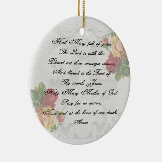 ヘイルメアリー祈りの言葉 セラミックオーナメント (右)