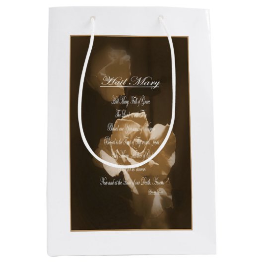 ヘイルメアリー祈りの言葉 ミディアムペーパーバッグ (正面)