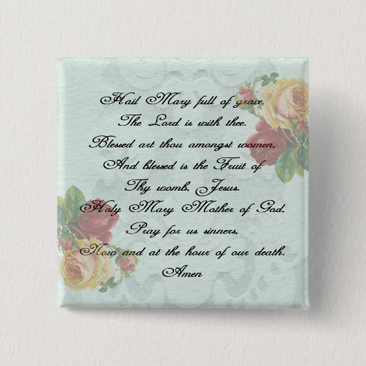 ヘイルメアリー祈りの言葉 缶バッジ (正面)