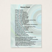 ヘイルメアリー&ニセネクレードポケット祈りの言葉カード (裏面)