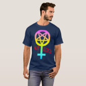 ヘイルリリスLGBTプライドパステルゴシックサタン Tシャツ (正面フル)