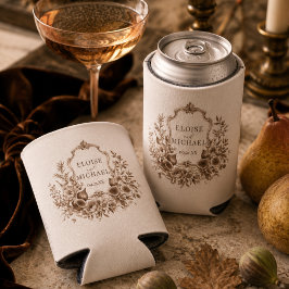 ヘイルルーム ハーベスト モノグラム クレスト 秋の結婚式 缶クーラー