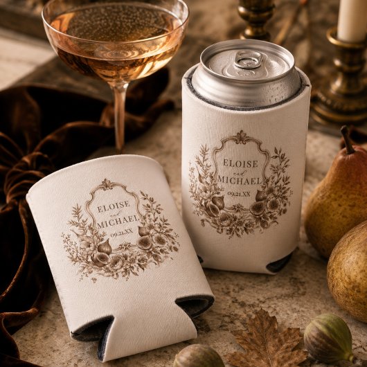 ヘイルルーム ハーベスト モノグラム クレスト 秋の結婚式 缶クーラー